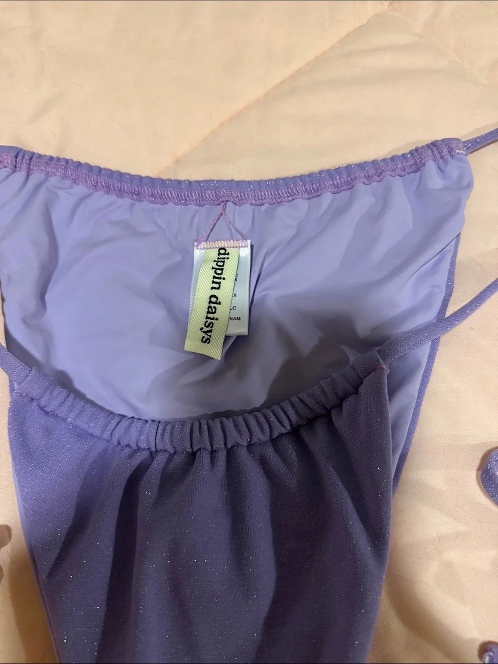 Dippin' Daisy's Lilac Glitter String Bikini Bottoms